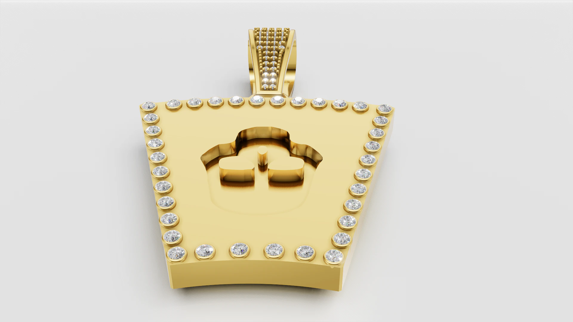 Muslim gold pendant 3D Print Model .c4d .max .obj .3ds .fbx .stl .blend