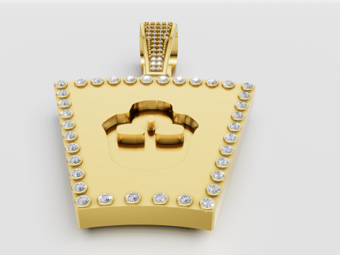 Muslim gold pendant Modèles 3D en vedette