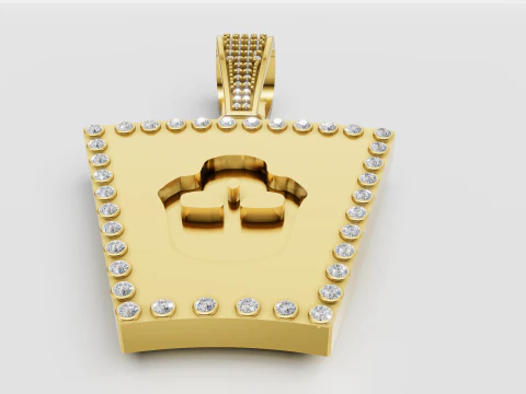 Muzułmański złoty wisiorek Model do druku 3D