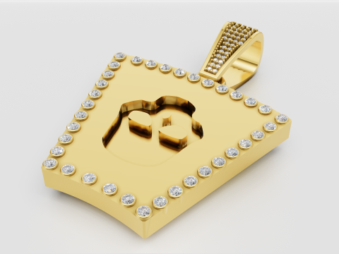 Muslim gold pendant 3Dプリントモデル