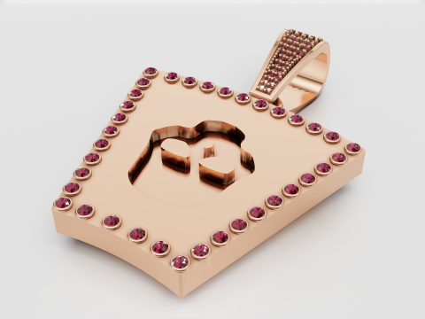 Muslim gold pendant 3Dプリントモデル