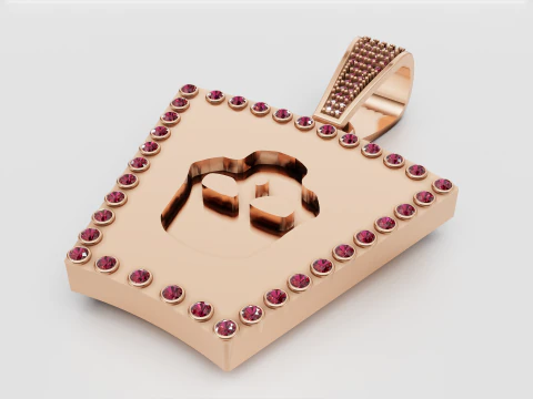 Muslim gold pendant 3D Print Model