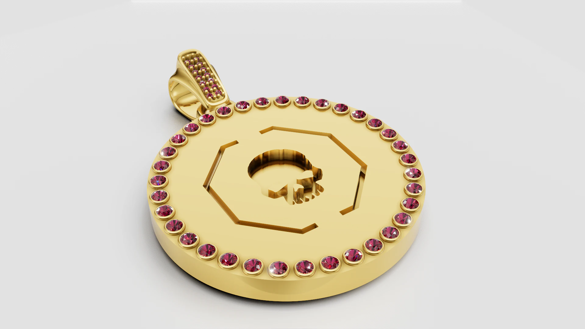 Skull pendant 3D Print Model .c4d .max .obj .3ds .fbx .stl .blend 