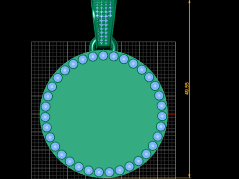 Skull octagon pendant 3D 프린트 모델