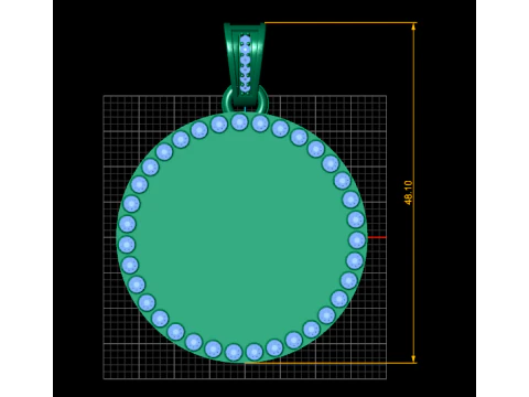 Skull square pendant 3D Print Model