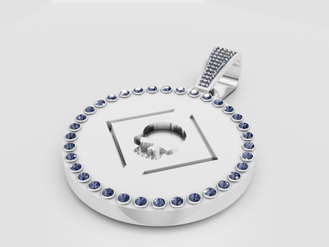 Skull ruby pendant 3D Print Model