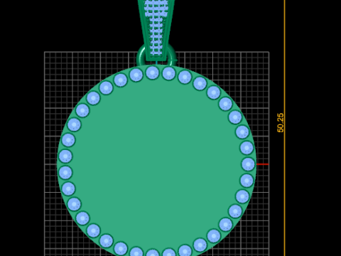Skull ruby pendant 3D Print Model