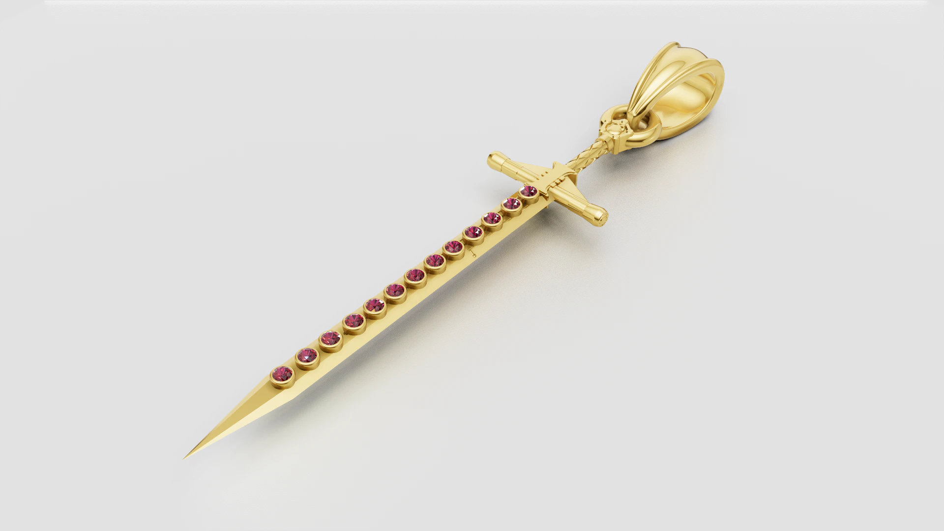 Sword pendant 3D Print Model .c4d .max .obj .3ds .fbx .stl .blend