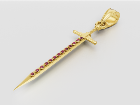 Sword pendant Modèles 3D en vedette