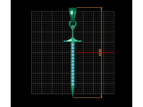 Sword pendant 3D Print Model