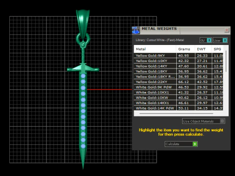 Sword pendant 3D Print Model