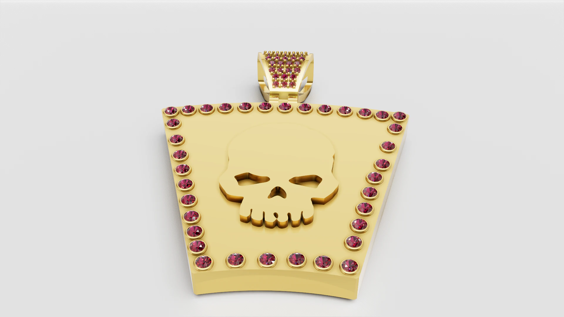 Skull shield pendant 3D Print Model .c4d .max .obj .3ds .fbx .stl .blend 