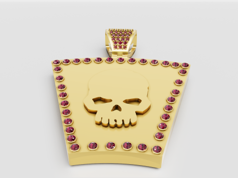 Skull shield pendant 3D 打印模型