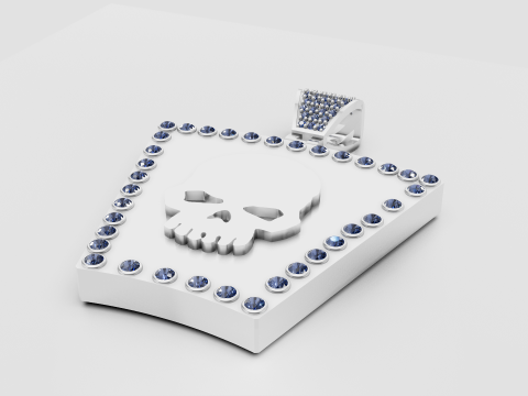 Skull shield pendant 3D प्रिंट मॉडल