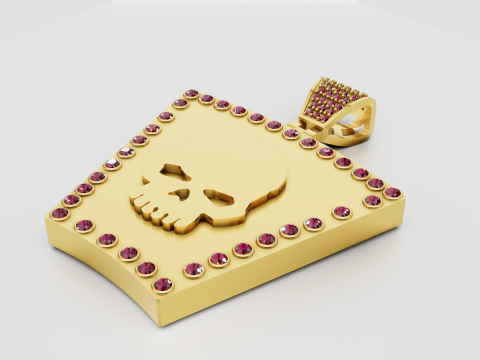 Skull shield pendant 3D प्रिंट मॉडल