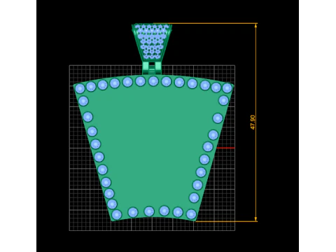 Skull shield pendant 3D Print Model