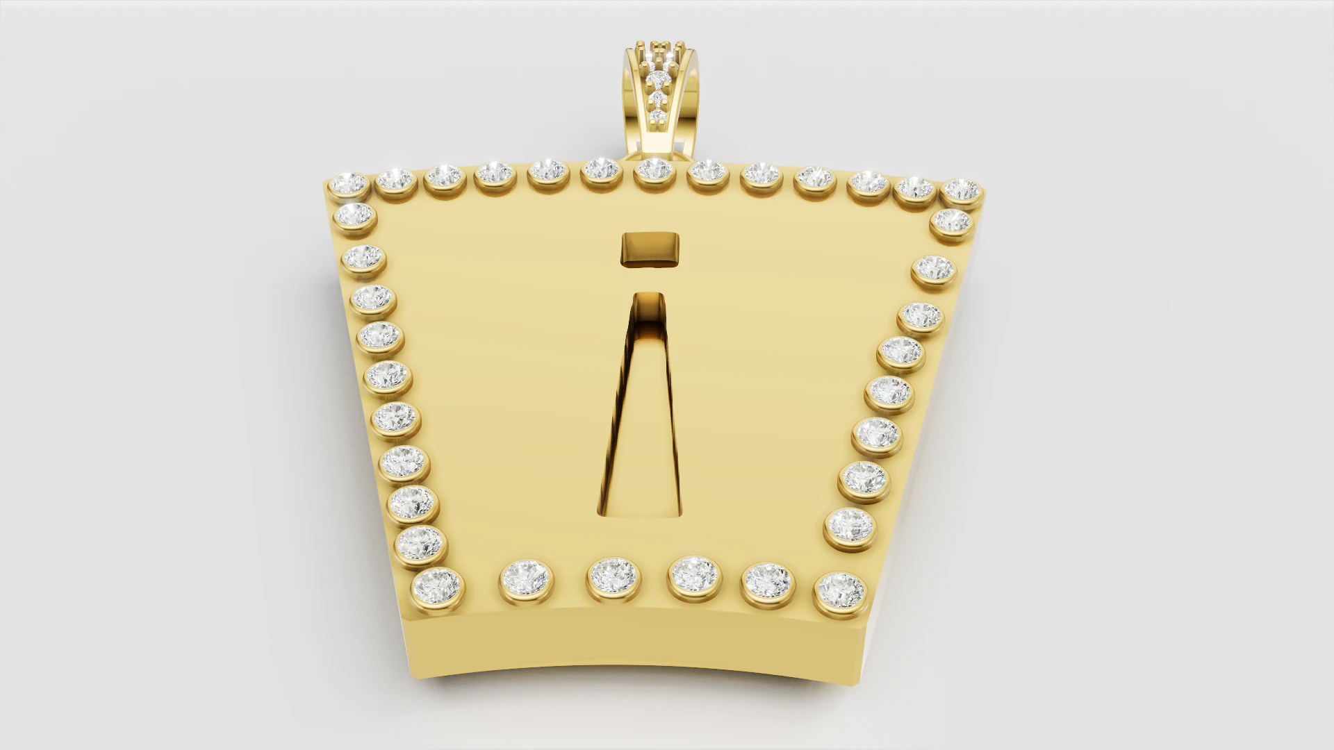 Initial pendant 3D Print Model .c4d .max .obj .3ds .fbx .stl .blend 