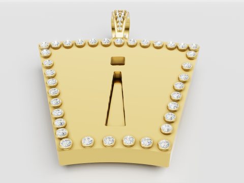 Initial pendant 3D Baskı Modeli