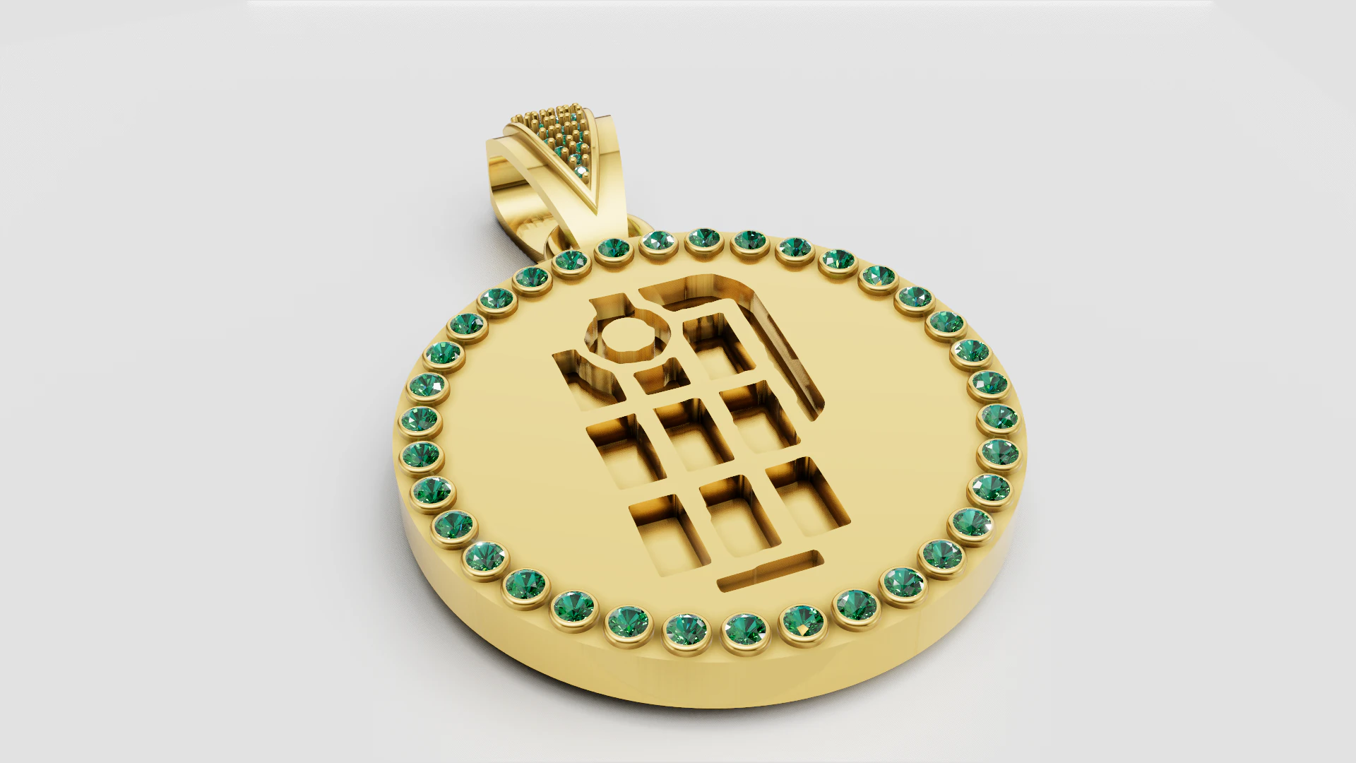 Grenade pendant 3D Print Model .c4d .max .obj .3ds .fbx .stl .blend 