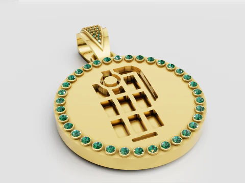 ग्रेनेड पेंडेंट 3D प्रिंट मॉडल