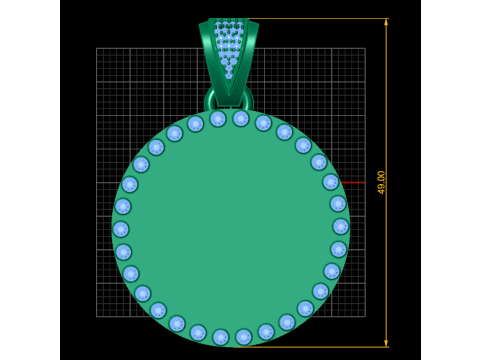 Skull hexagon pendant Model Cetak 3D
