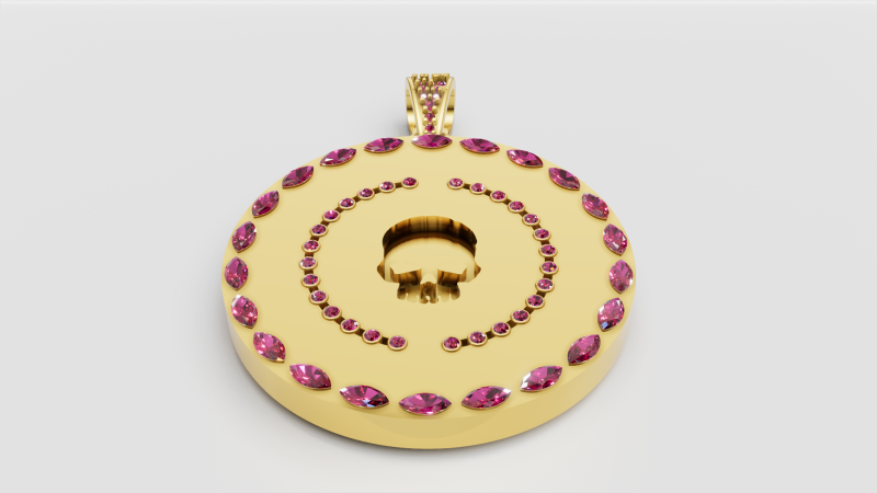 Riple halo charm Modello di stampa 3D .c4d .max .obj .3ds .fbx .stl .blend 