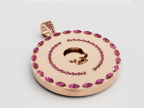Riple halo charm Modello di stampa 3D