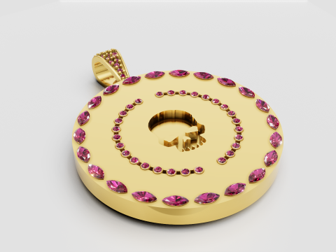 Riple halo charm Modello di stampa 3D