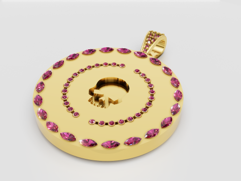 Riple halo charm Modello di stampa 3D