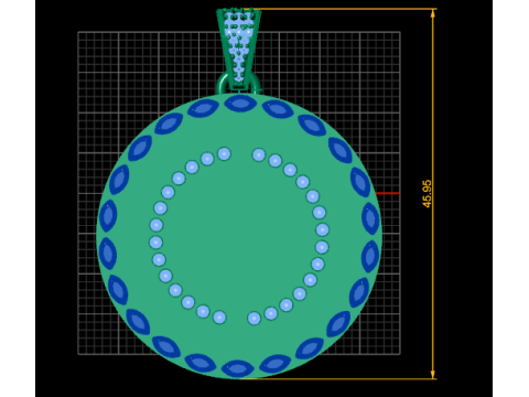 Riple halo charm Modello di stampa 3D