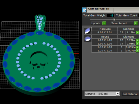 Riple halo charm Modello di stampa 3D