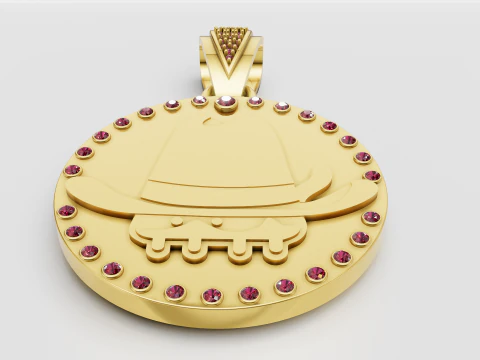 Pingente de caveira de cowboy Modelo de Impressão 3D