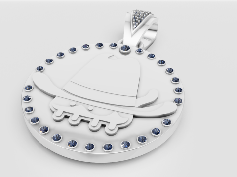 Cowboy skull pendant 3D 프린트 모델
