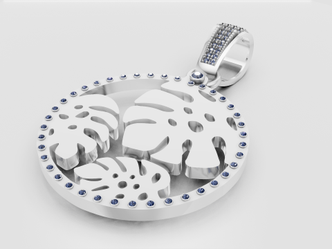 Monstera pendant 3D Print Model