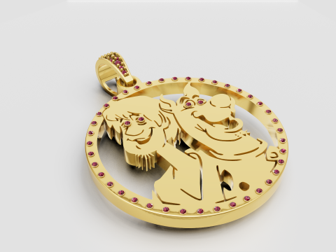 Cartoon character pendant 3D Print Model