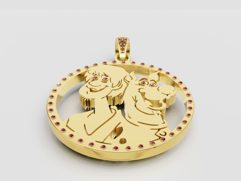 Cartoon character pendant Model Cetak 3D