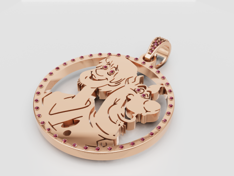 Cartoon character pendant Model Cetak 3D