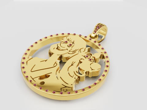 Cartoon character pendant Model Cetak 3D