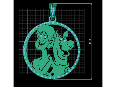 Cartoon character pendant Model Cetak 3D