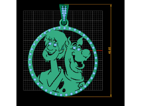Cartoon character pendant 3D Print Model