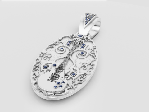 Guitar pendant 3D 프린트 모델