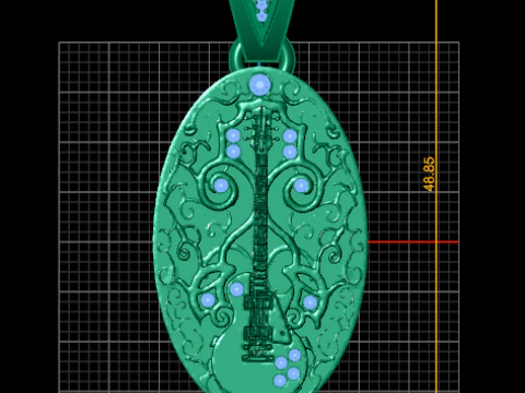 Guitar pendant 3D Print Model