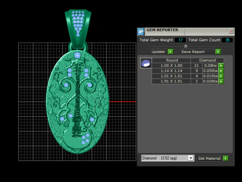 Guitar pendant 3D Print Model