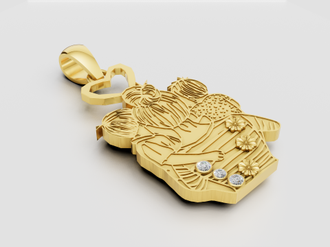 Family pendant Modelo de Impressão 3D