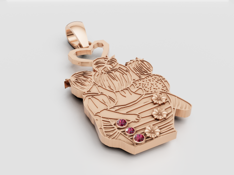 Family pendant Modelo de Impressão 3D