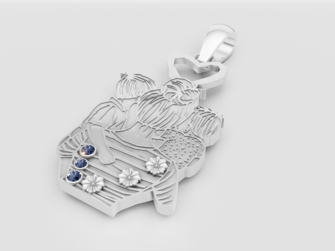 Family pendant Modelo de Impressão 3D