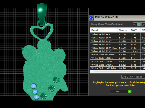 Family pendant Modelo de Impressão 3D