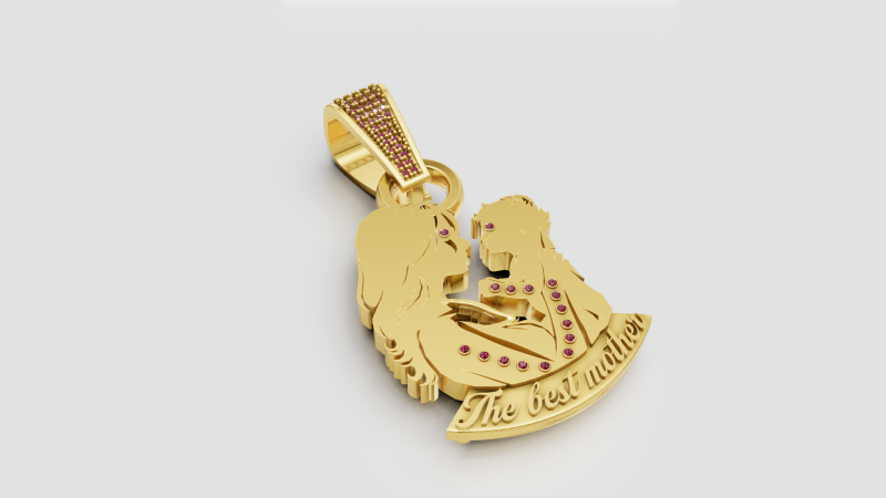 Mother pendant Model do druku 3D .c4d .max .obj .3ds .fbx .stl .blend