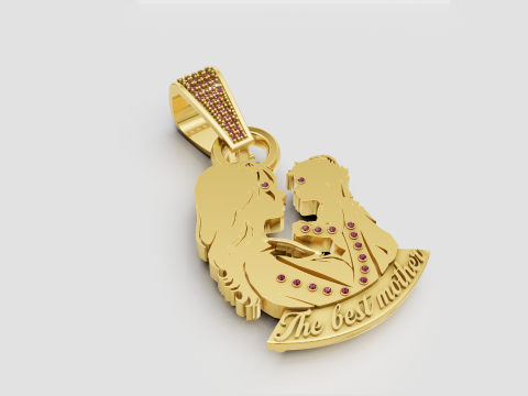 Mother pendant Model Cetak 3D