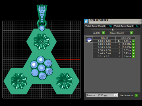 Floral cross pendant Model do druku 3D